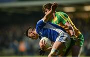 5 April 2017; Cormac Daly of Cavan in action against Dáire Ó Baoill of Donegal during the EirGrid Ulster GAA Football U21 Championship Semi-Final match between Cavan and Donegal at Brewster Park in Enniskillen, Co Fermanagh. Photo by Piaras Ó Mídheach/Sportsfile