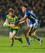5 April 2017; Lorcan Connors of Donegal in action against Donal Monahan of Cavan during the EirGrid Ulster GAA Football U21 Championship Semi-Final match between Cavan and Donegal at Brewster Park in Enniskillen, Co Fermanagh. Photo by Piaras Ó Mídheach/Sportsfile