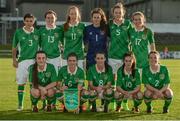6 April 2017; Republic of Ireland team ahead of the UEFA Women's Under 19 European Championship Elite Round match between Republic of Ireland and Ukraine at Market's Field in Limerick. Photo by Eóin Noonan/Sportsfile