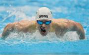 6 April 2017; Brendan Hyland, NCD, Tallaght, on his way to winning the Open Men's 200m Butterfly Final, in which he set a new national record, during the 2017 Irish Open Swimming Championships at the National Aquatic Centre in Dublin. Photo by Brendan Moran/Sportsfile