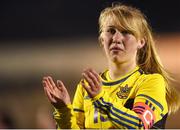 6 April 2017; A dejected Nicole Kozlova of Ukraine after the UEFA Women's Under 19 European Championship Elite Round match between Republic of Ireland and Ukraine at Market's Field in Limerick. Photo by Eóin Noonan/Sportsfile