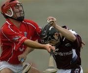 27 August 2005; Kerill Wade, Galway, in action against Pat Fitzgerald, Cork. Erin U21 Hurling Championship Semi-Final, Galway v Cork, Gaelic Grounds, Limerick. Picture credit; Brendan Moran / SPORTSFILE
