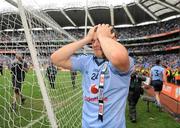 18 September 2011; Dublin's Kevin McManamon is overcome with emotion after the match. GAA Football All-Ireland Senior Championship Final, Kerry v Dublin, Croke Park, Dublin. Picture credit: Brian Lawless / SPORTSFILE