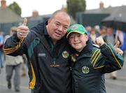 18 September 2011; Gerard Boyd and his son Darragh, age 11, from Tralee, Co. Kerry, on their way to the game. Supporters at the GAA Football All-Ireland Championship Finals, Croke Park, Dublin. Photo by Sportsfile