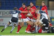 23 September 2011; Lifeimi Mafi, Munster, is tackled by Richie Rees, Cardiff Blues. Celtic League, Cardiff Blues v Munster, Cardiff City Stadium, Cardiff, Wales. Picture credit: Steve Pope / SPORTSFILE