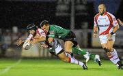 23 September 2011; Geraint O’Driscoll, Dragons, is tackled by Brian Tuohy, Connacht. Celtic League, Connacht v Newport Gwent Dragons, Sportsground, Galway. Picture credit: Diarmuid Greene / SPORTSFILE