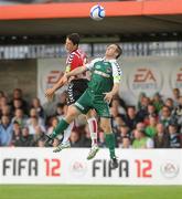 24 September 2011; Stephen McLaughlin, Derry City, in action against Neal Horgan, Cork City. EA SPORTS Cup Final, Cork City v Derry City, Turner's Cross, Cork. Picture credit: Diarmuid Greene / SPORTSFILE