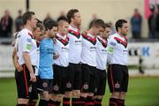 17 June 2011; The Bohemians team stand for a minute's silence. Airtricity League Premier Division, Derry City v Bohemians, Brandywell, Derry. Picture credit: Oliver McVeigh / SPORTSFILE