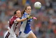 25 September 2011; Ruth Kearney, Westmeath, in action against Pamela Crowe, Cavan. TG4 All-Ireland Ladies Intermediate Football Championship Final, Cavan v Westmeath, Croke Park, Dublin. Photo by Sportsfile