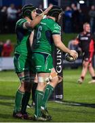 7 April 2017; Eóin Mckeon of Connacht celebrates with teammates after scoring his sides third try during the Guinness PRO12 Round 19 match between Edinburgh Rugby and Connacht at Myreside in Edinburgh. Photo by Kenny Smith/Sportsfile