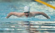7 April 2017; Fiachra Bevan of Aer Lingus Swim Club, Co. Dublin, competing in the Junior Men's 400m Indiviudal Medley Final during the 2017 Irish Open Swimming Championships at the National Aquatic Centre in Dublin. Photo by Sam Barnes/Sportsfile