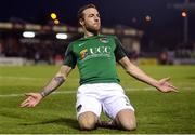 7 April 2017; Karl Sheppard of Cork City celebrates after scoring his sides second goal during the SSE Airtricity League Premier Division match between Cork City and Derry City at Turner's Cross in Cork. Photo by Eóin Noonan/Sportsfile