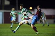 7 April 2017; Samul Bone of Shamrock Rovers in action against Sean Brennan of Drogheda United during the SSE Airtricity League Premier Division match between Drogheda United and Shamrock Rovers at United Park in Drogheda, Co Louth. Photo by David Maher/Sportsfile