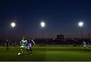 7 April 2017; Ronan Finn of Shamrock Rovers in action against Gavin Brennan of Drogheda United during the SSE Airtricity League Premier Division match between Drogheda United and Shamrock Rovers at United Park in Drogheda, Co Louth. Photo by David Maher/Sportsfile