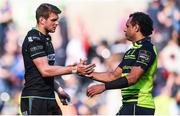 8 April 2017; Dan Biggar of Ospreys and Isa Nacewa of Leinster following the Guinness PRO12 Round 19 match between Ospreys and Leinster at the Liberty Stadium in Swansea, Wales. Photo by Stephen McCarthy/Sportsfile