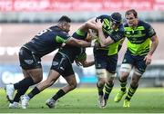 8 April 2017; Ian Nagle of Leinster is tackled by Rhys Webb and Ma’afu Fia, left, of Ospreys during the Guinness PRO12 Round 19 match between Ospreys and Leinster at the Liberty Stadium in Swansea, Wales. Photo by Stephen McCarthy/Sportsfile