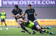 8 April 2017; Dan Evans of Ospreys is tackled by Dave Kearney of Leinster during the Guinness PRO12 Round 19 match between Ospreys and Leinster at the Liberty Stadium in Swansea, Wales. Photo by Stephen McCarthy/Sportsfile