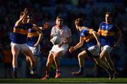 8 April 2017; Andy McDonnell of Louth in action against Tipperary players, from left, Liam Casey and Brian Fox during the Allianz Football League Division 3 Final match between Louth and Tipperary at Croke Park in Dublin. Photo by Brendan Moran/Sportsfile