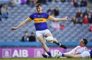 8 April 2017; Conor Sweeney of Tipperary scores his side's second goal during the Allianz Football League Division 3 Final match between Louth and Tipperary at Croke Park in Dublin. Photo by Brendan Moran/Sportsfile