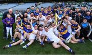 8 April 2017; The Tipperary team celebrate with the Division 3 trophy after the Allianz Football League Division 3 Final match between Louth and Tipperary at Croke Park in Dublin. Photo by Brendan Moran/Sportsfile