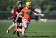 8 April 2017; Stephen Keenan of Armagh in action against Andrew Bell of Down during the Ulster GAA Hurling Senior Championship semi-final match between Armagh and Down at Inniskeen in Monaghan. Photo by James McCann/Sportsfile