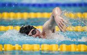 8 April 2017; Cadan McCarthy of Mallow Swim Club, Co. Cork, competing in the Junior Men's 400m Freestyle Final during the 2017 Irish Open Swimming Championships at the National Aquatic Centre in Dublin. Photo by Seb Daly/Sportsfile