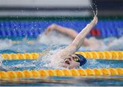 8 April 2017; Jamie Nichols of Ards Swim Club, Co. Down, competing in the Junior Men's 200m Backstroke during the 2017 Irish Open Swimming Championships at the National Aquatic Centre in Dublin. Photo by Seb Daly/Sportsfile