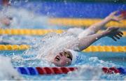 8 April 2017; Evan Rossiter of National Aquatic Centre Swim Club, Co. Dublin, competing in the Junior Men's 200m Backstroke during the 2017 Irish Open Swimming Championships at the National Aquatic Centre in Dublin. Photo by Seb Daly/Sportsfile