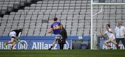 8 April 2017; Conor Sweeney of Tipperary shoots to score his side's third goal in the last seconds of the Allianz Football League Division 3 Final match between Louth and Tipperary at Croke Park in Dublin. Photo by Ray McManus/Sportsfile