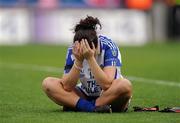 25 September 2011; Cathriona McConnell, Monaghan, shows her disappointment after the game. TG4 All-Ireland Ladies Senior Football Championship Final, Cork v Monaghan, Croke Park, Dublin. Picture credit: Pat Murphy / SPORTSFILE