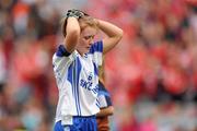 25 September 2011; Monaghan's Nicola Fahy shows her disappointment after defeat against Cork. TG4 All-Ireland Ladies Senior Football Championship Final, Cork v Monaghan, Croke Park, Dublin. Picture credit: Pat Murphy / SPORTSFILE