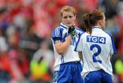 25 September 2011; Monaghan's Nicola Fahy, left, and Grainne McNally, after the match. TG4 All-Ireland Ladies Senior Football Championship Final, Cork v Monaghan, Croke Park, Dublin. Picture credit: Brian Lawless / SPORTSFILE