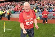 25 September 2011; Cork manager Eamon Ryan celebrates at the end of the game. TG4 All-Ireland Ladies Senior Football Championship Final, Cork v Monaghan, Croke Park, Dublin. Photo by Sportsfile