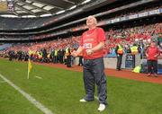 25 September 2011; Cork manager Eamon Ryan celebrates at the end of the game. TG4 All-Ireland Ladies Senior Football Championship Final, Cork v Monaghan, Croke Park, Dublin. Photo by Sportsfile