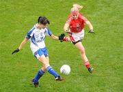 25 September 2011; Therese McNally, Monaghan, in action against Amy O'Shea, Cork. TG4 All-Ireland Ladies Senior Football Championship Final, Cork v Monaghan, Croke Park, Dublin. Picture credit: Pat Murphy / SPORTSFILE