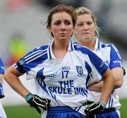 25 September 2011; Monaghan's Laura McEnaney looks on as Cork collect the cup. TG4 All-Ireland Ladies Senior Football Championship Final, Cork v Monaghan, Croke Park, Dublin. Picture credit: Brian Lawless / SPORTSFILE