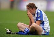 25 September 2011; Niamh Kindlon, Monaghan, shows her disappointment after the game. TG4 All-Ireland Ladies Senior Football Championship Final, Cork v Monaghan, Croke Park, Dublin. Picture credit: Pat Murphy / SPORTSFILE