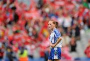 25 September 2011; Grainne McNally, Monaghan, shows her disappointment after the game. TG4 All-Ireland Ladies Senior Football Championship Final, Cork v Monaghan, Croke Park, Dublin. Picture credit: Pat Murphy / SPORTSFILE
