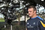 26 September 2011; Leinster's Nathan White speaking during a press conference ahead of their Celtic League match against Aironi on Saturday. Leinster Rugby Squad Press Conference, Thornfields, UCD, Belfield, Dublin. Picture credit: David Maher / SPORTSFILE