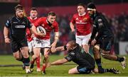 8 April 2017; Andrew Conway of Munster goes past the tackle of Gordon Reid of Glasgow Warriors during the Guinness PRO12 Round 19 match between Munster and Glasgow Warriors at Irish Independent Park in Cork. Photo by Matt Browne/Sportsfile