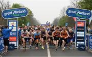 9 April 2017; A general view of the start of the men's Great Ireland Run 5k at Phoenix Park, in Dublin. Photo by Seb Daly/Sportsfile