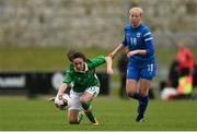 9 April 2017; Alex Kavanagh of Republic of Ireland in action against Eveliina Summanen of Finland during the UEFA Women's Under 19 European Championship Elite Round match between Republic of Ireland and Finland at Markets Field, in Limerick. Photo by Eóin Noonan/Sportsfile