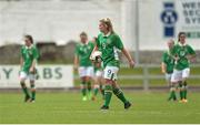 9 April 2017; Dejected Republic of Ireland players including Saoirese Noonan after conceding a goal during the UEFA Women's Under 19 European Championship Elite Round match between Republic of Ireland and Finland at Markets Field, in Limerick. Photo by Eóin Noonan/Sportsfile