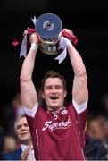 9 April 2017; Gary O'Donnell of Galway lifts the Division 2 cup after the Allianz Football League Division 2 Final match between Kildare and Galway at Croke Park, in Dublin. Photo by Stephen McCarthy/Sportsfile