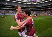 9 April 2017; Michael Daly, left, and Sean Armstrong of Galway celebrate following the Allianz Football League Division 2 Final match between Kildare and Galway at Croke Park in Dublin. Photo by Stephen McCarthy/Sportsfile