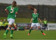9 April 2017; Niamh Prior of Republic of Ireland celebrates after scoring her side's first goal during the UEFA Women's Under 19 European Championship Elite Round match between Republic of Ireland and Finland at Markets Field, in Limerick. Photo by Eóin Noonan/Sportsfile