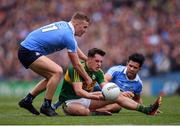 9 April 2017; Jack Savage of Kerry in action against Ciaran Kilkenny, left, and Cian O'Sullivan of Dublin during the Allianz Football League Division 1 Final match between Dublin and Kerry at Croke Park in Dublin. Photo by Stephen McCarthy/Sportsfile