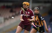 9 April 2017; Sarah Dervan of Galway in action against Julianne Malone of Kilkenny during the Littlewoods National Camogie League semi-final match between Galway and Kilkenny at Semple Stadium in Thurles, Co. Tipperary. Photo by David Fitzgerald/Sportsfile