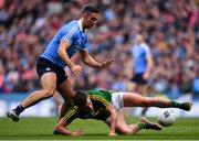 9 April 2017; Jack Savage of Kerry in action against James McCarthy of Dublin during the Allianz Football League Division 1 Final between Dublin and Kerry at Croke Park in Dublin. Photo by Ramsey Cardy/Sportsfile