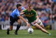 9 April 2017; Fionn Fitzgerald of Kerry in action against Bernard Brogan of Dublin during the Allianz Football League Division 1 Final match between Dublin and Kerry at Croke Park in Dublin. Photo by Stephen McCarthy/Sportsfile